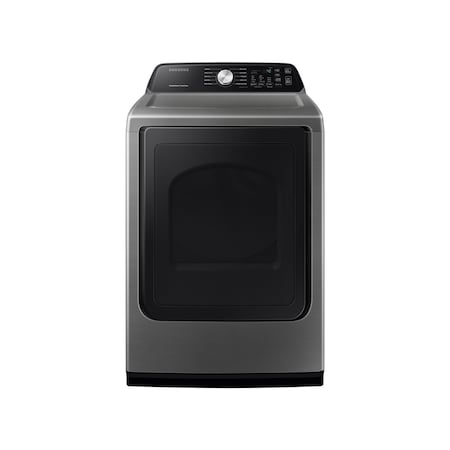 Samsung 7.4 cu. ft. Large Capacity Electric Dryer with Sensor Dry and Smart Care in Platinum DVE45T3400P